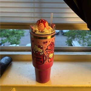 Hello Kitty Pink Tumbler with Straw